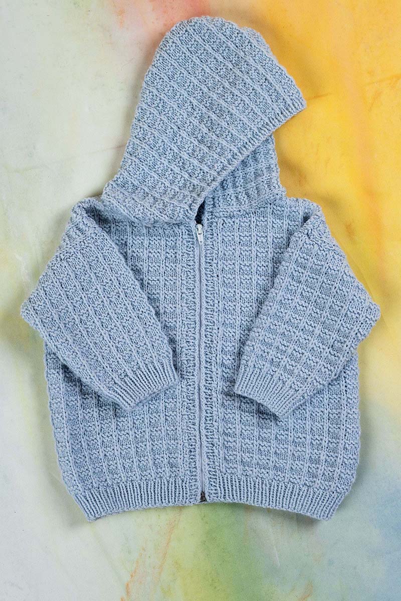tricoter une capuche sur un gilet