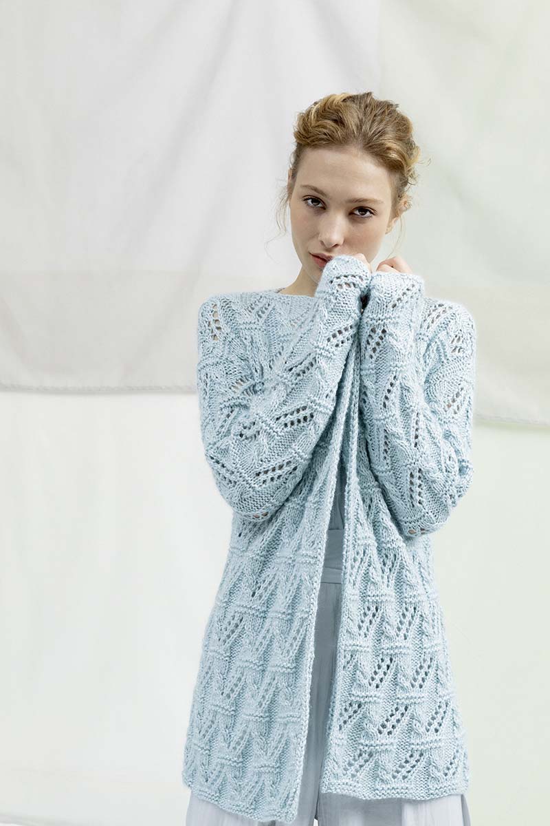 Gilet long, modèle tricot femme Lang Yarns - Le blog de Ladylaine