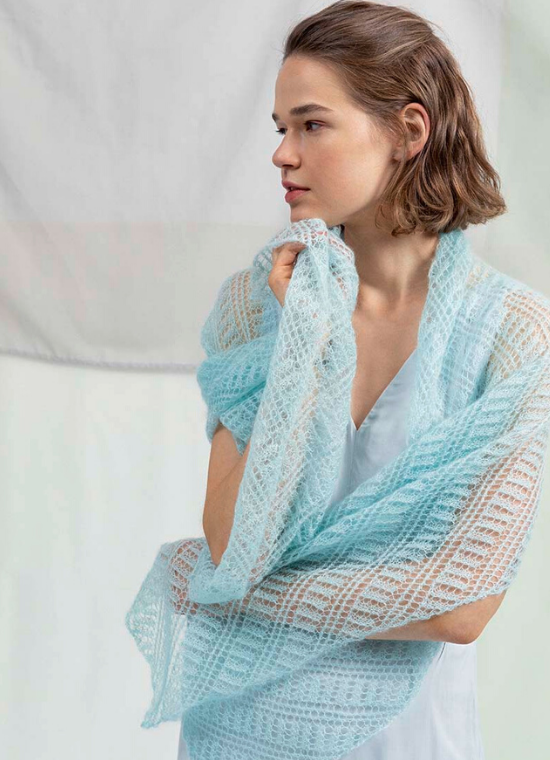 Vente Élégant Nouveau Rainbows hand-knitted mohair laine chaud Wrap écharpe châle 840 
