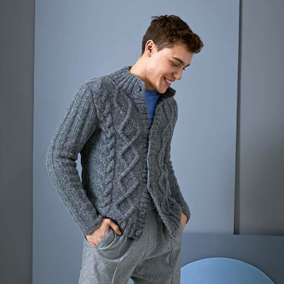 modèles gilets homme à tricoter
