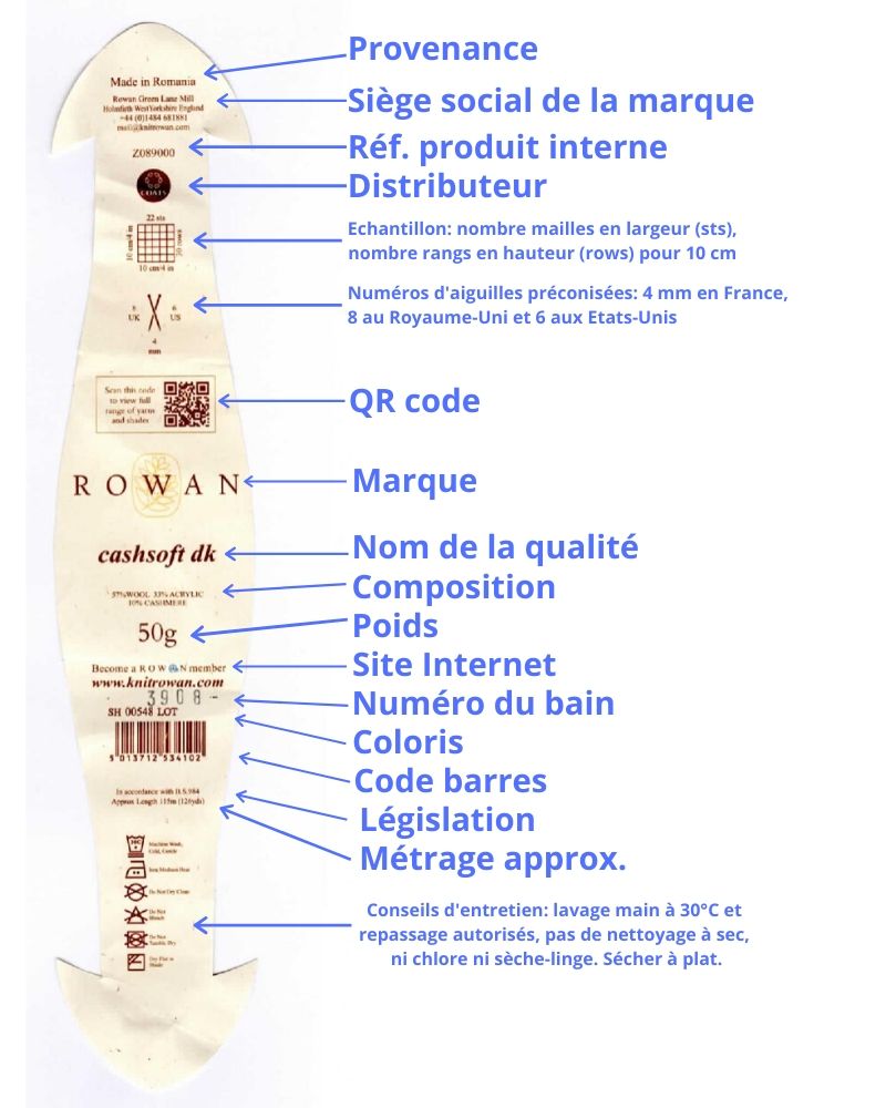 lire une étiquette rowan