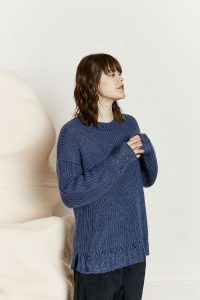 pull femme bleu