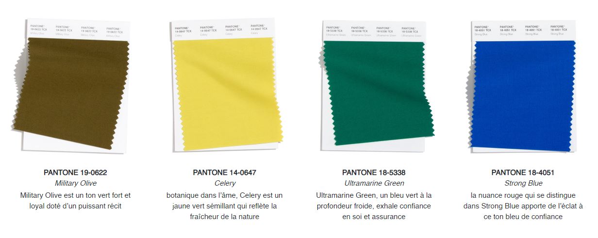 Pantone couleurs tendances