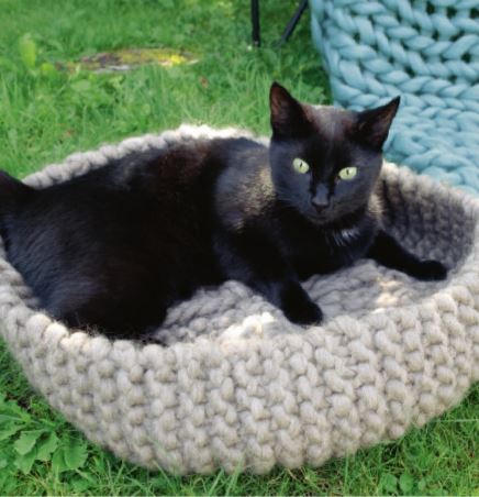 tricoter un panier pour chat