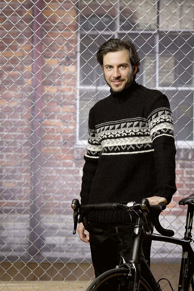 pull homme tricot jacquard