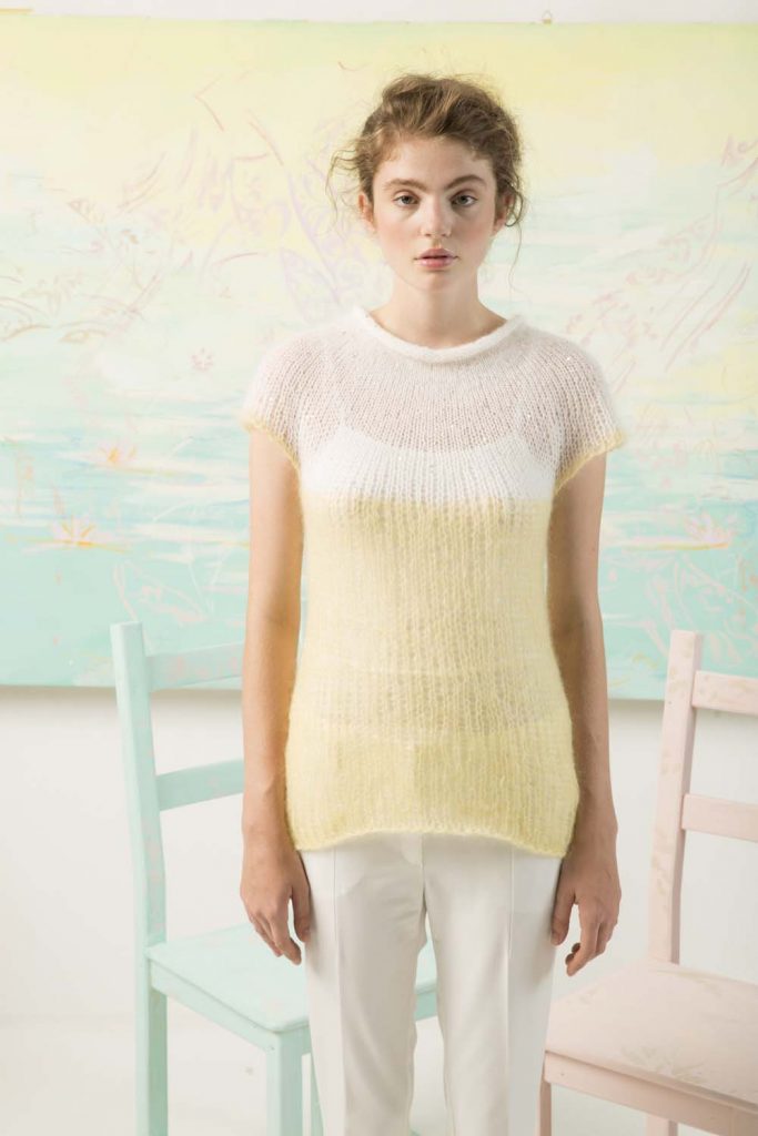 pull sans manches mohair