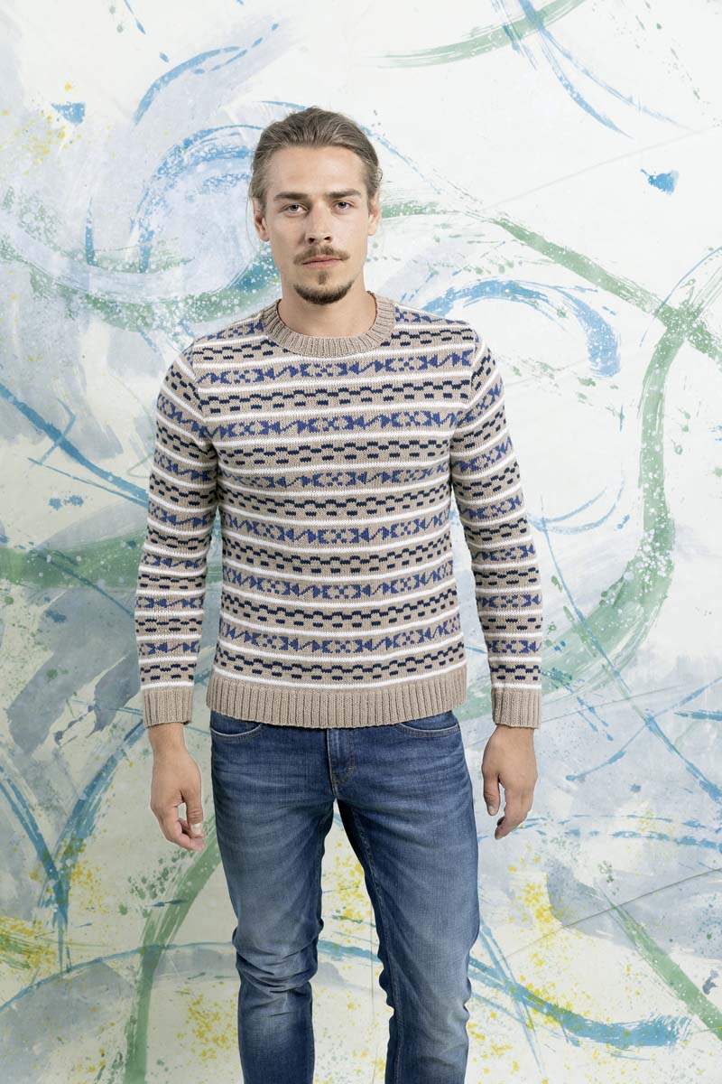 pull homme jacquard