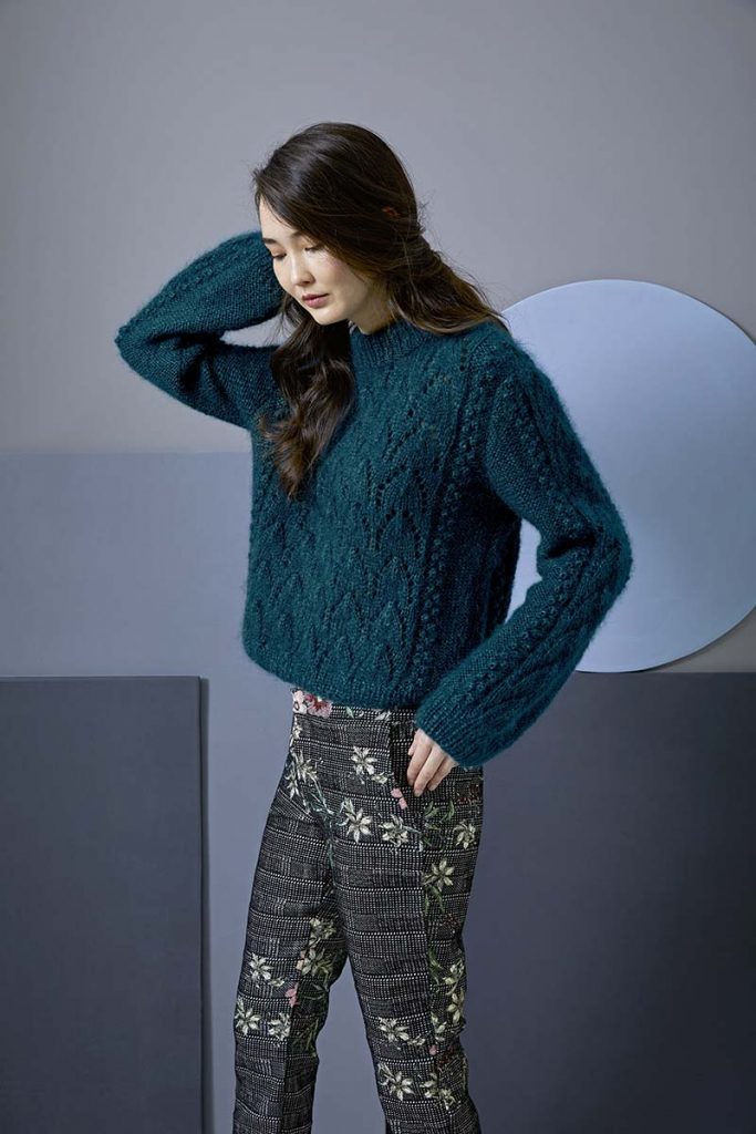 pull femme mohair trend lang yarns