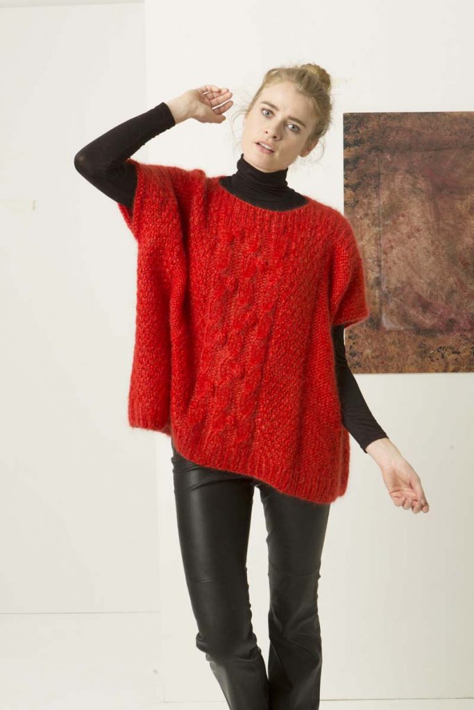 pull sans manches mohair