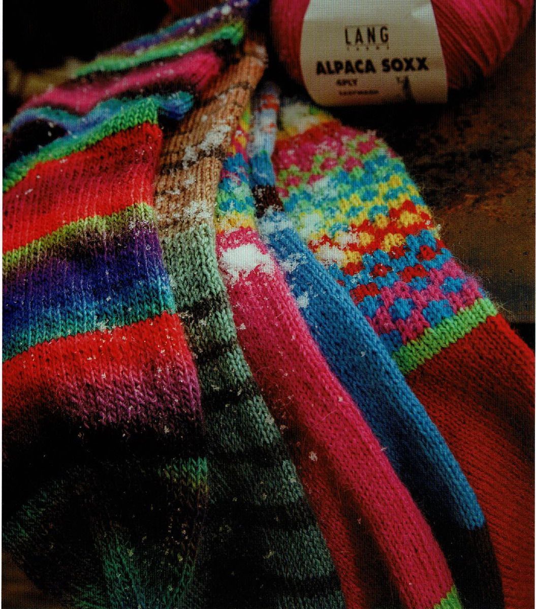Chaussettes en laine Alpaca Soxx de Lang Yarns, catalogue Punto 34