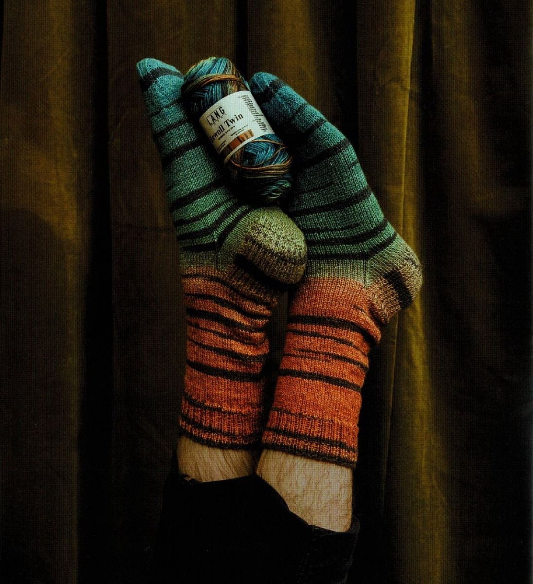 Chaussettes en laine Jawoll Twin de Lang Yarns, catalogue Punto 34