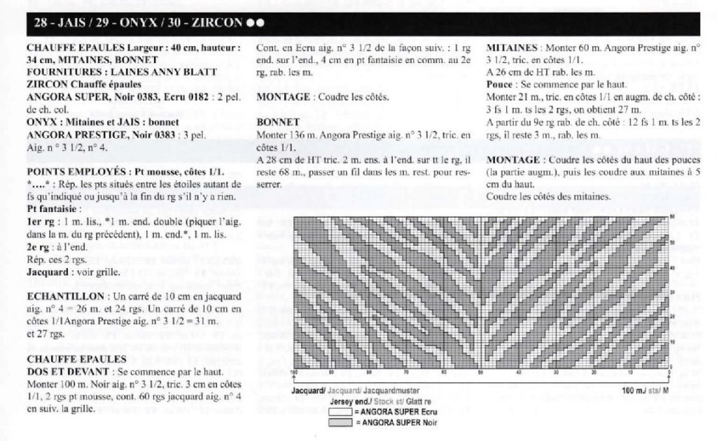 explications chauffe-épaules zircon jacquard