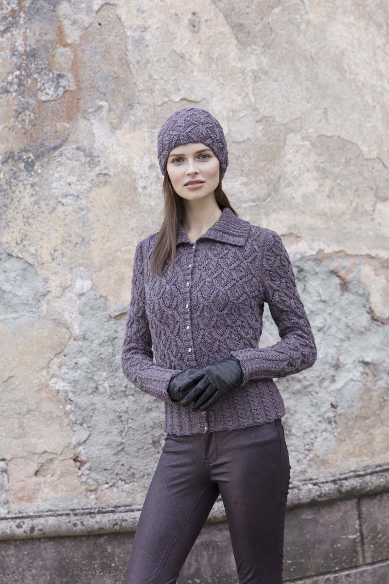 gilet et bonnet femme laine merino perline lang yarns