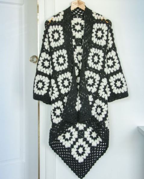 veste crochet carré