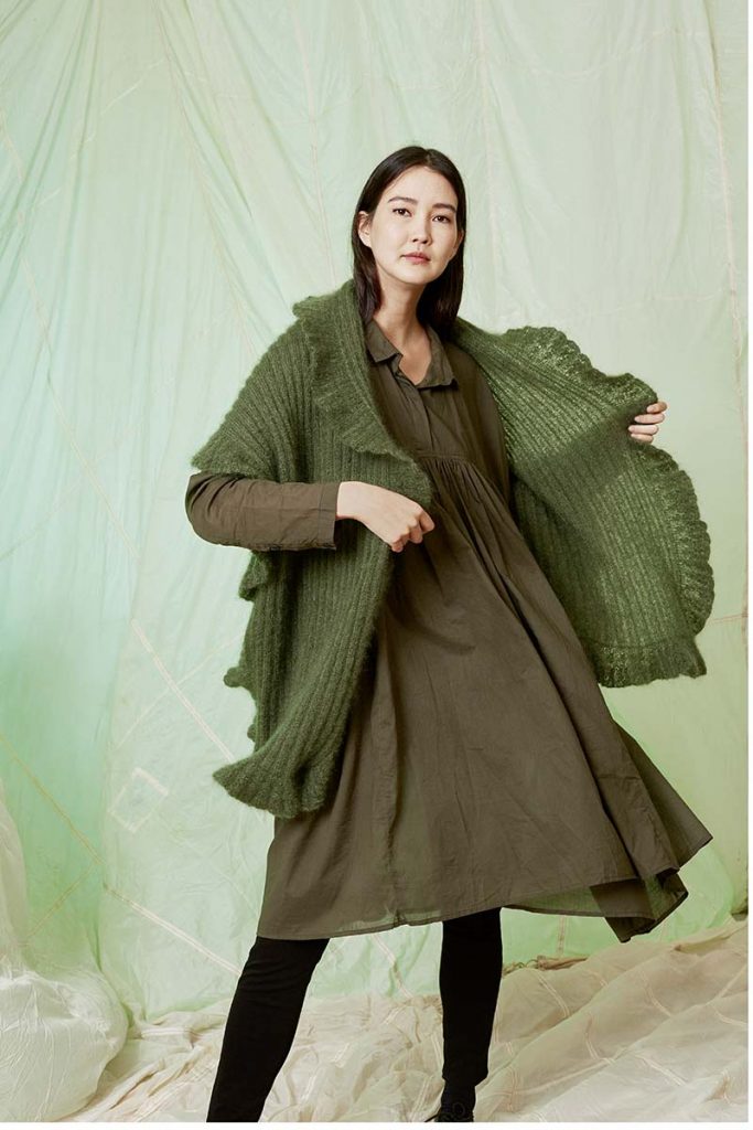 etole mohair vert