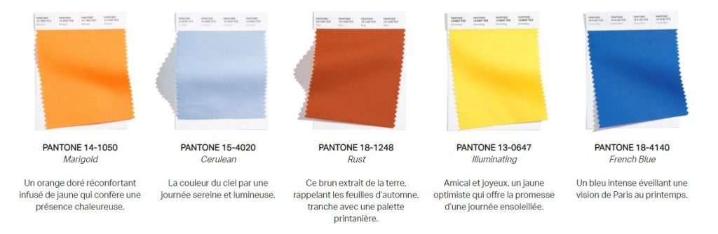 tendances couleurs pantone 2021