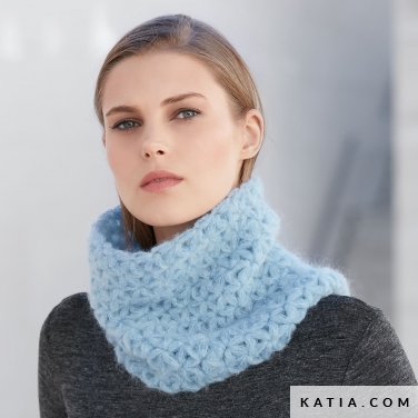 snood crochet laine aire katia point de jasmin