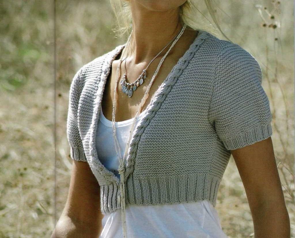 gilet court en tricot