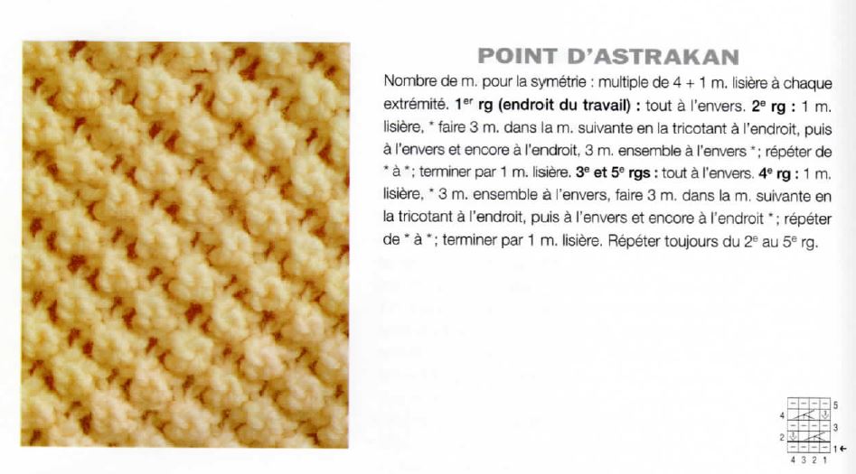 point astrakan tricot