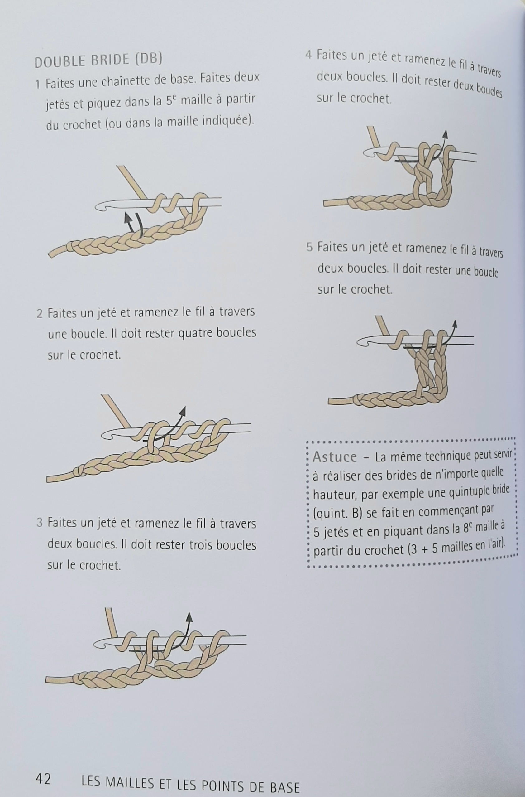 Tuto crochet pour débutant total : Bride 