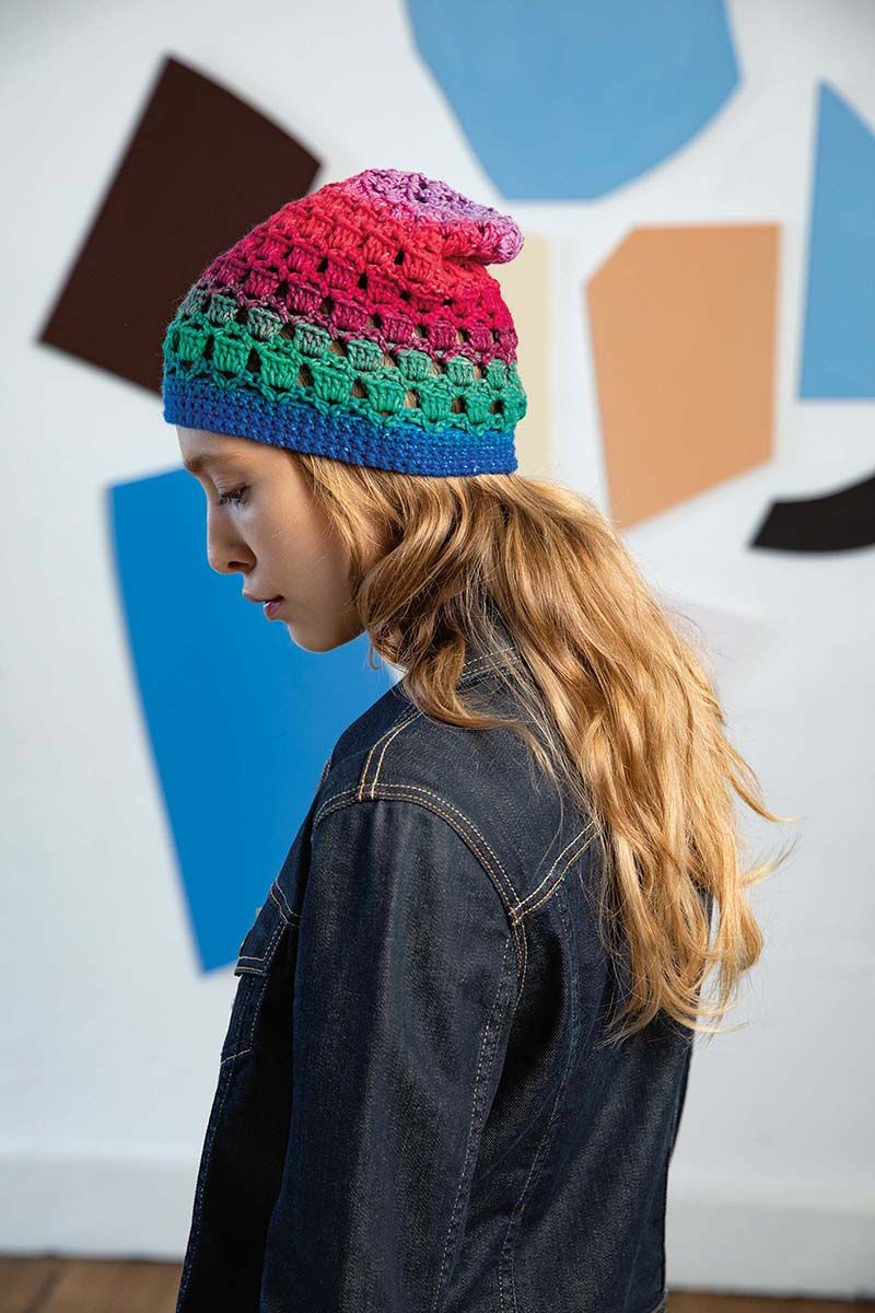 Bonnet crocheté en rond flyer Merino + Color Lang Yarns
