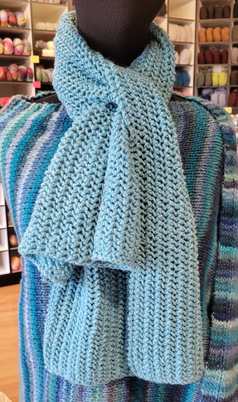 écharpe point de bourse lambswool lang yarns