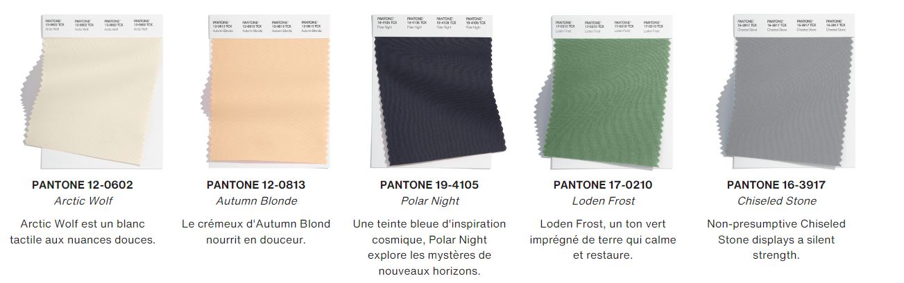 Couleurs pantone automne hiver 2022 2023