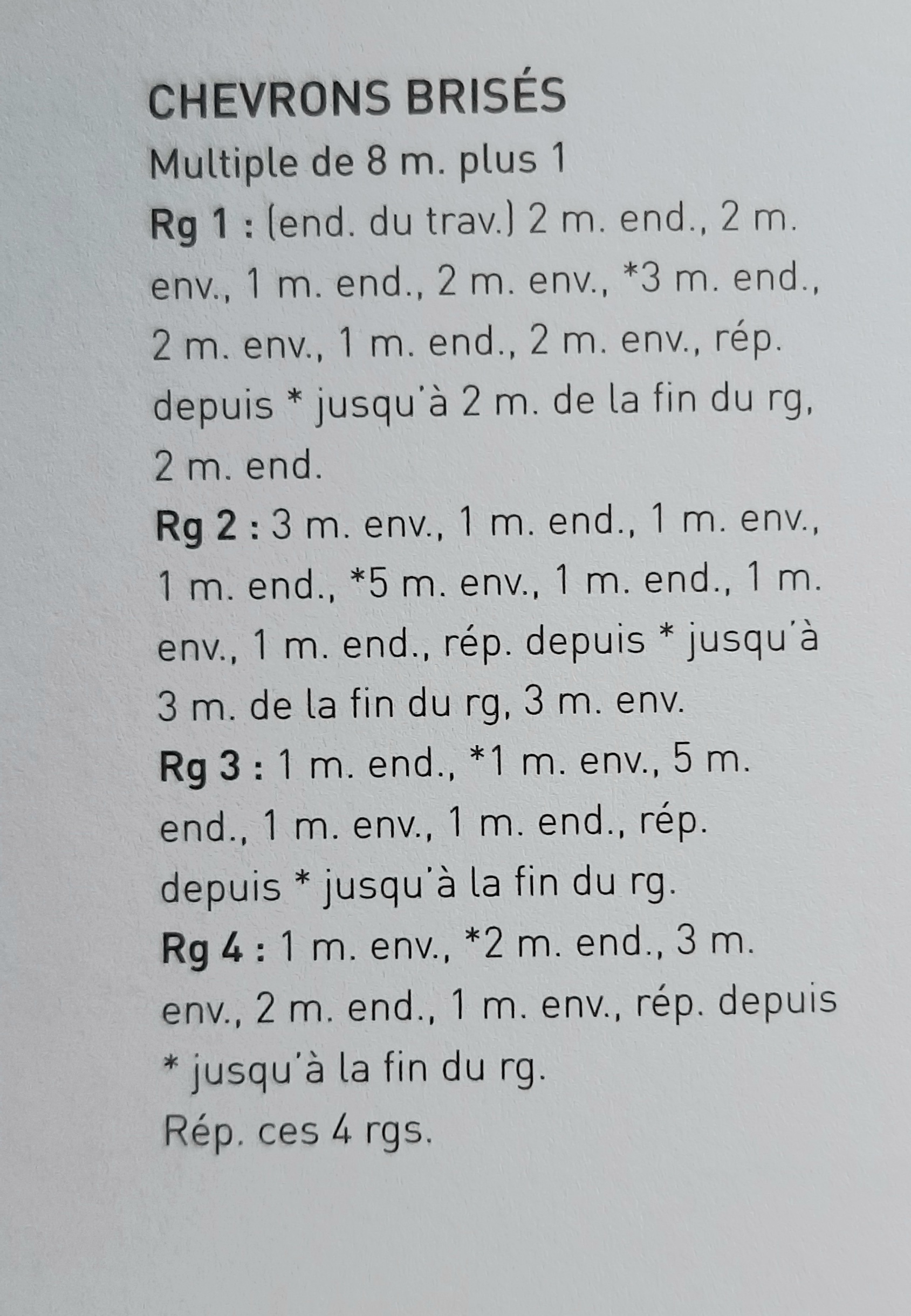 point de chevrons brisés