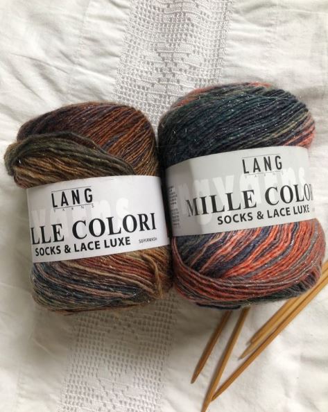 mille colori socks and lace luxe lang yarns