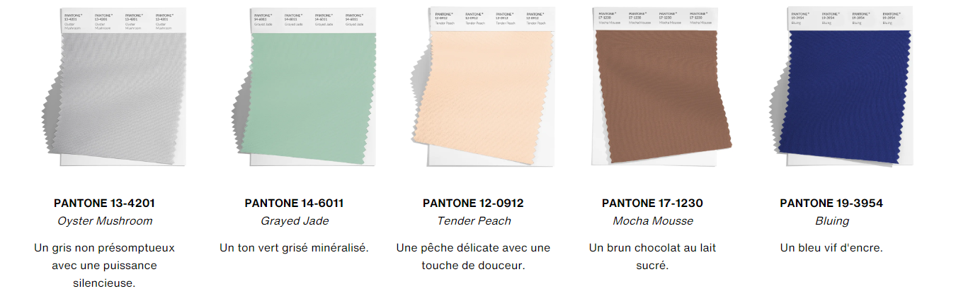 couleurs pantone printemps été 2023