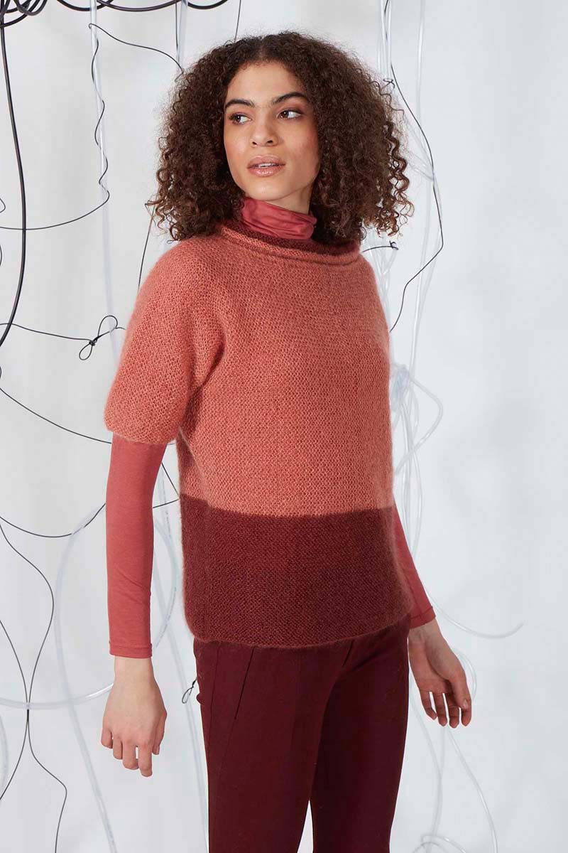 Pull avec manches courtes 12 catalogue Lang Yarns FAM 269