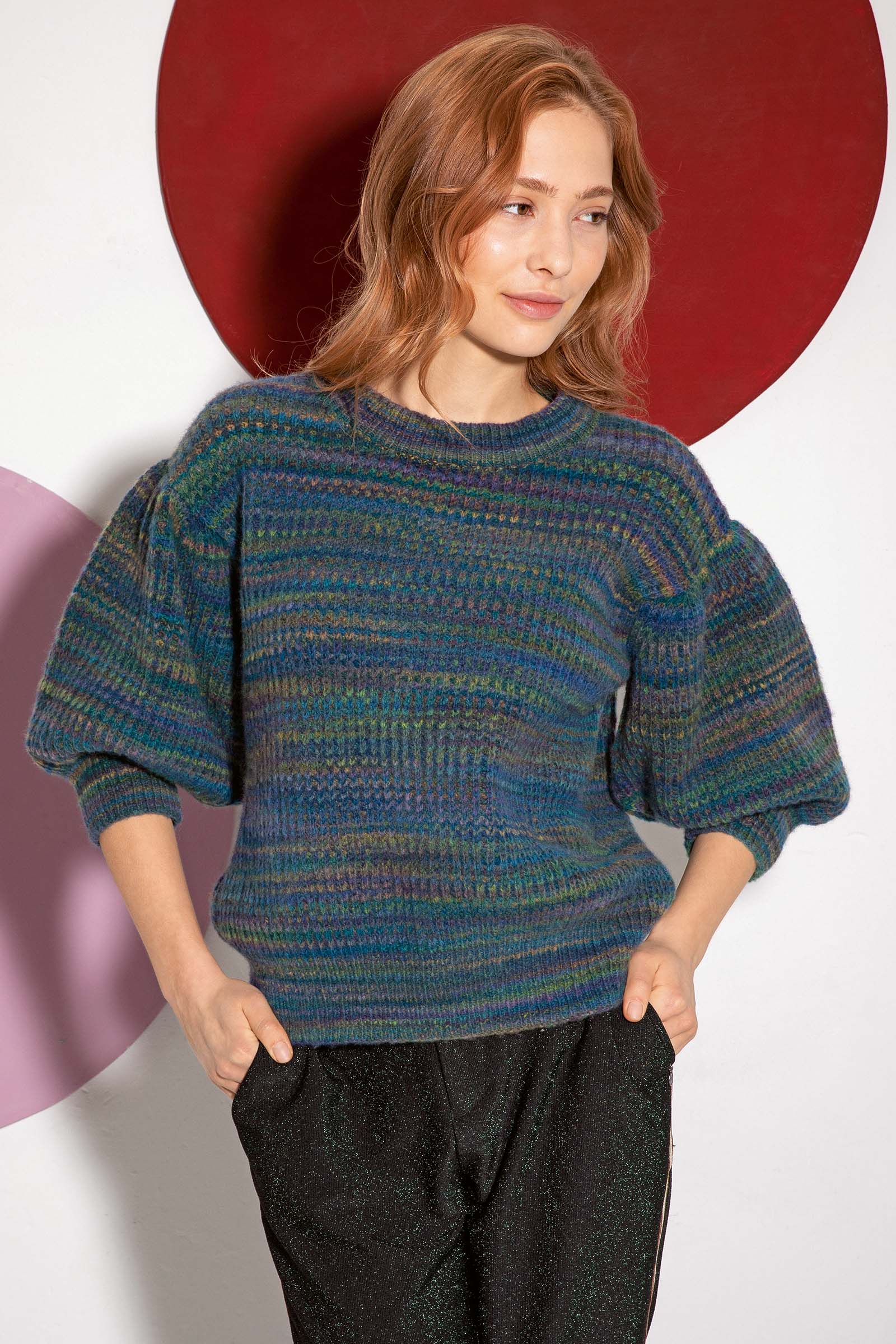 Pull avec manches courtes 5 catalogue Lang Yarns Punto 49