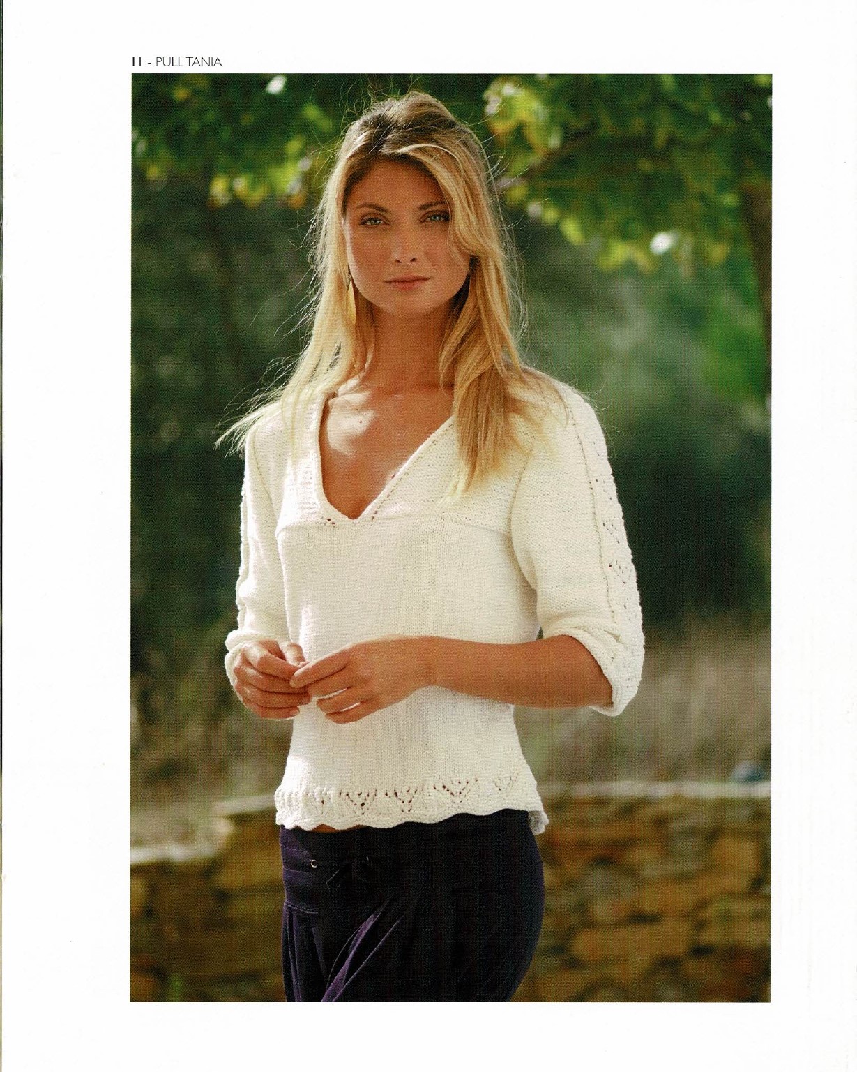 Pull manches courtes Tania Bouton d'or