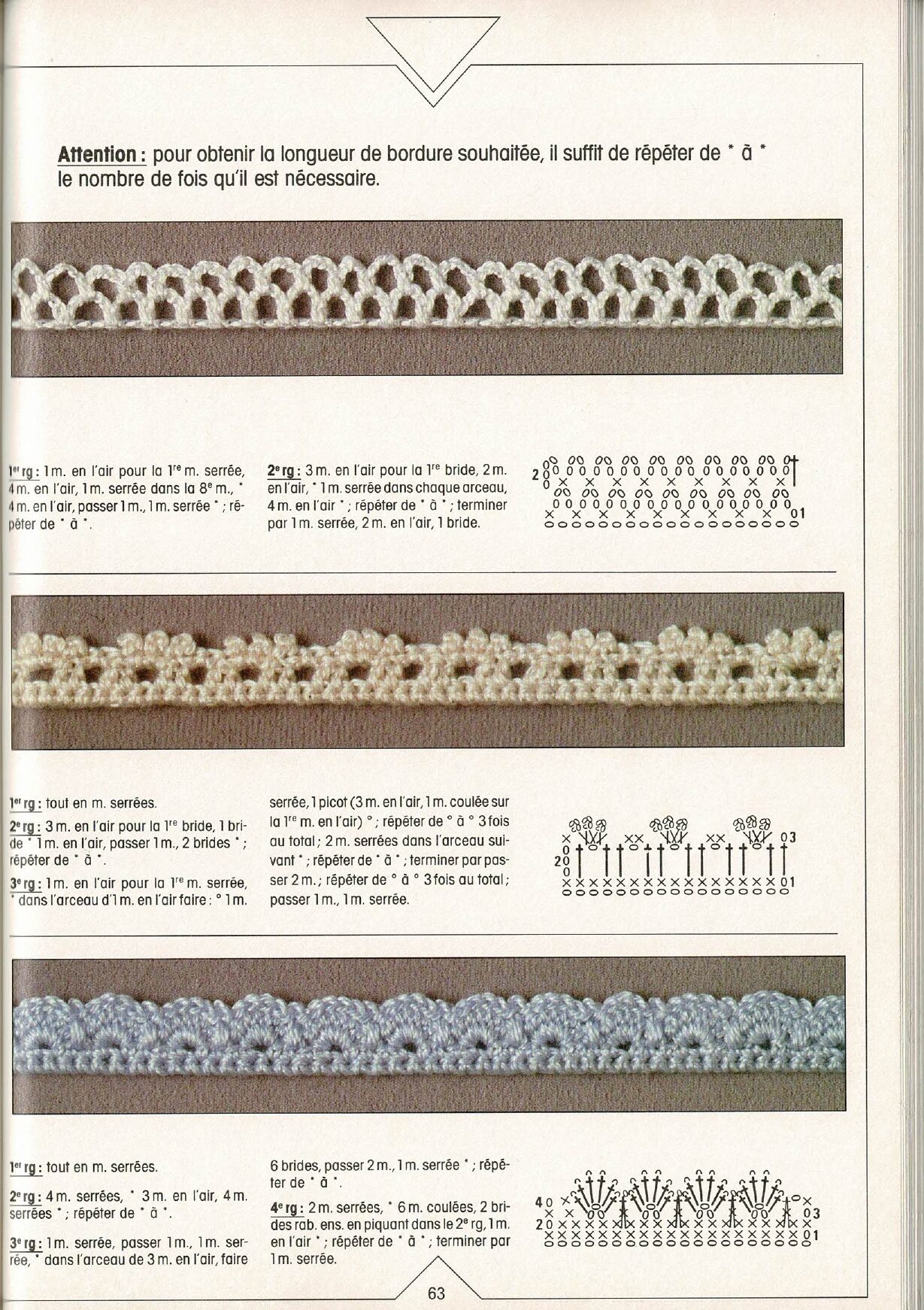 Bordures au crochet