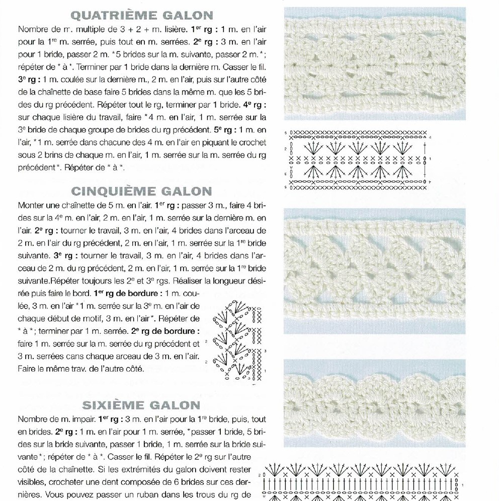 4ème, 5ème et 6ème galon crochet