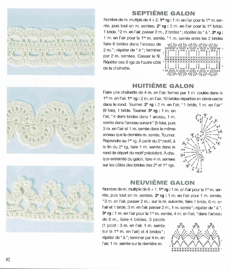 7ème, 8ème et 9ème galon crochet