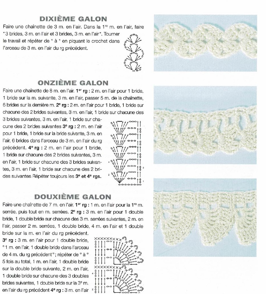 10ème, 11ème et 12ème galon crochet