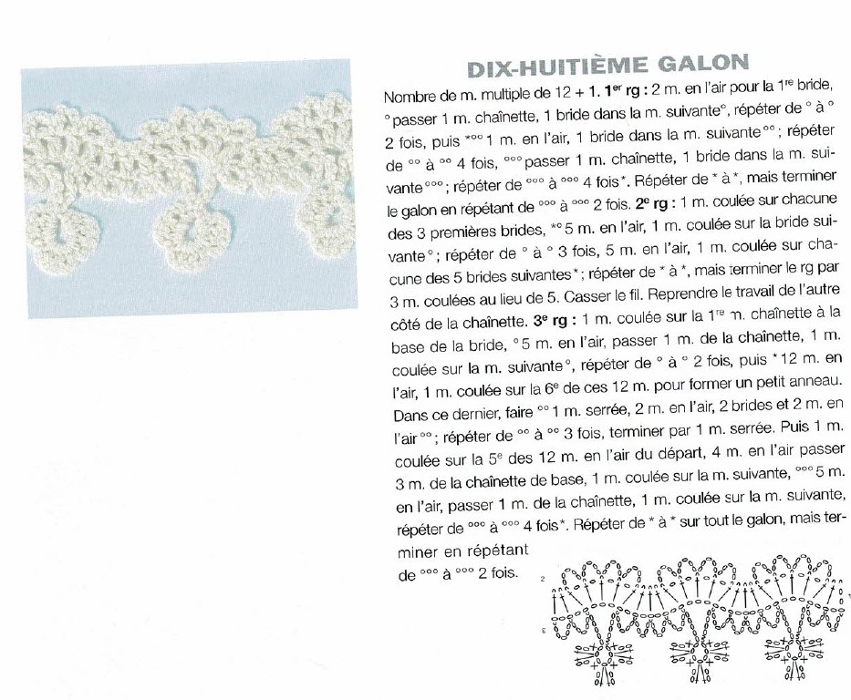 18ème galon crochet