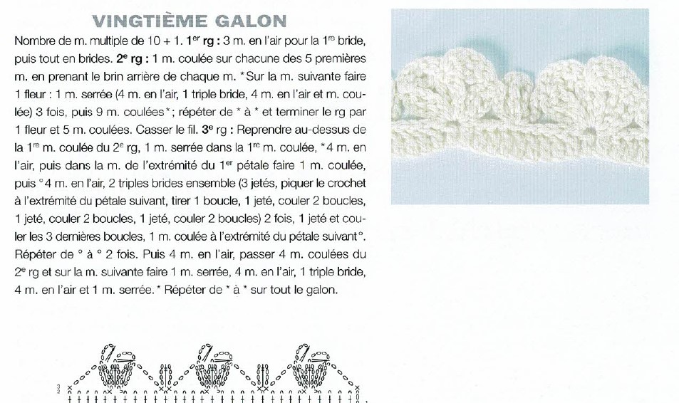 20ème galon crochet