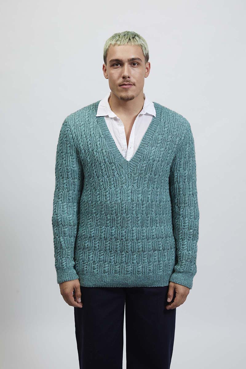 Pull homme Anton n°52 catalogue Lang Yarns FAM 280 Collection