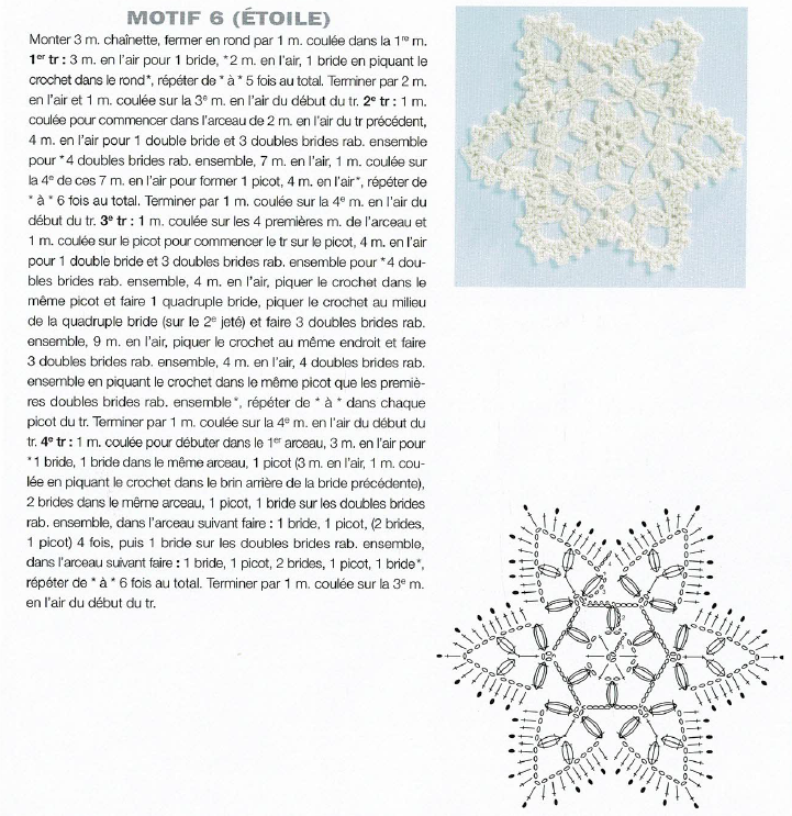 étoile 6 branches - crocheter des étoiles