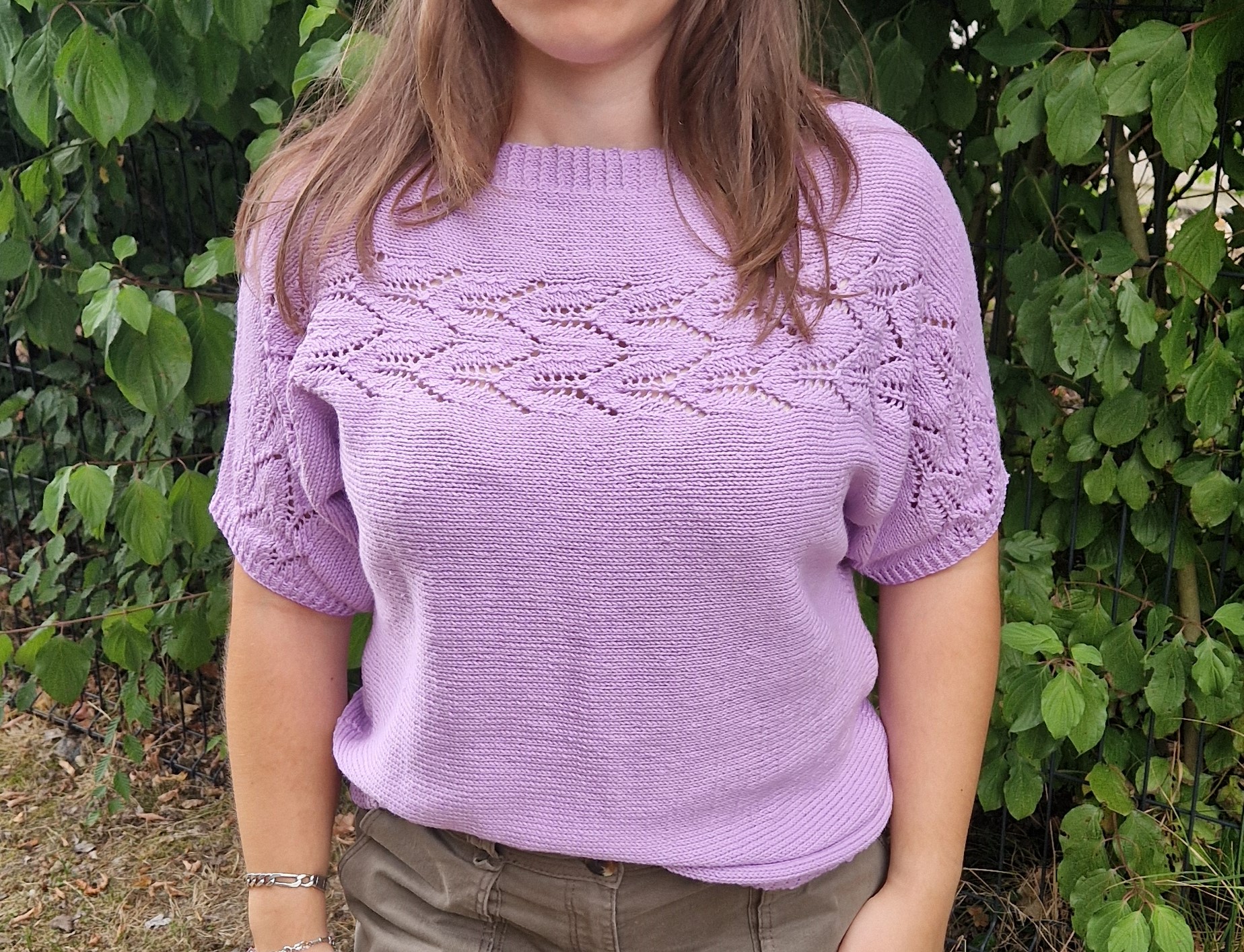 Pull ajouré en coton Baby Cotton, modèle 58 catalogue Lang Yarns FAM 276