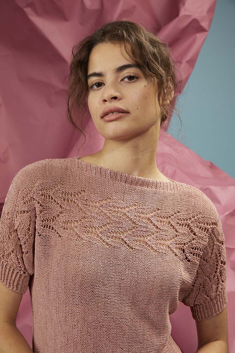 Pull 58 catalogue Lang Yarns FAM 276 en coton Carly Lang Yarns