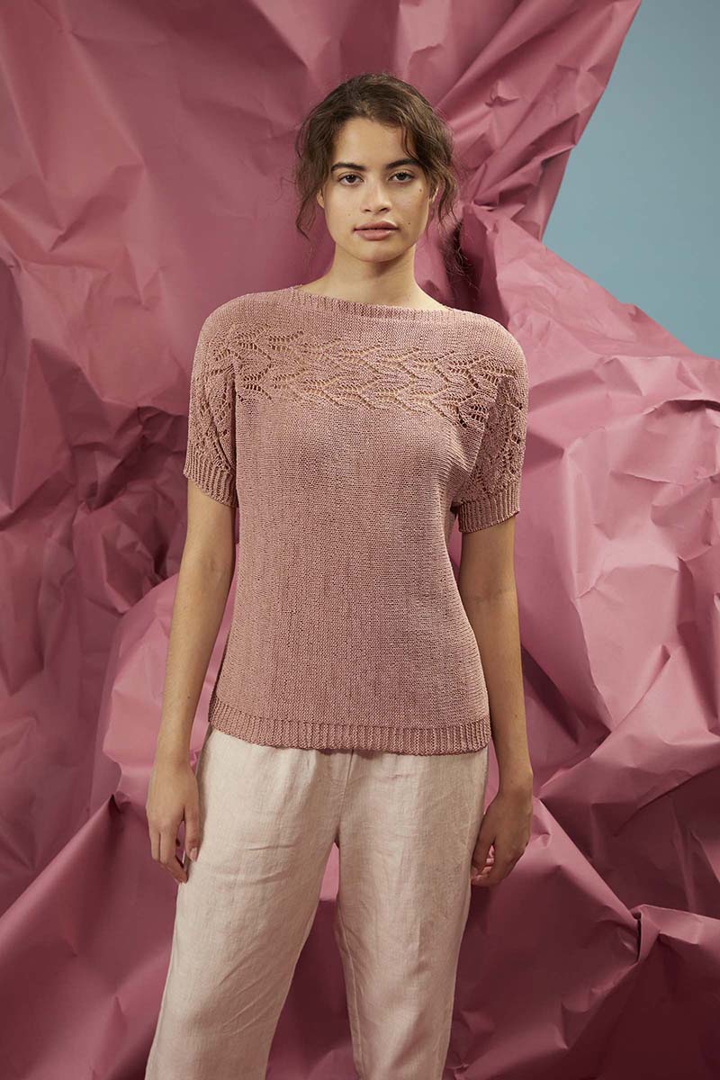 Pull 58 catalogue Lang Yarns FAM 276 en coton Carly Lang Yarns