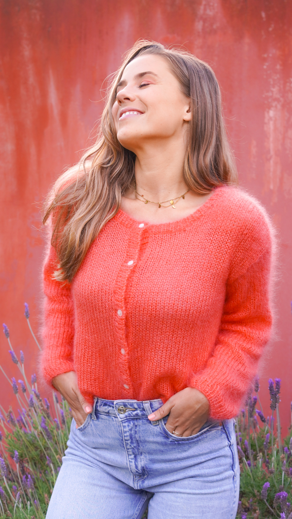 cardigan Lapa Judith Jelana laine Mohair Luxe Lang Yarns 1