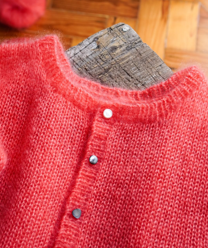 cardigan Lapa Judith Jelana laine Mohair Luxe Lang Yarns 1