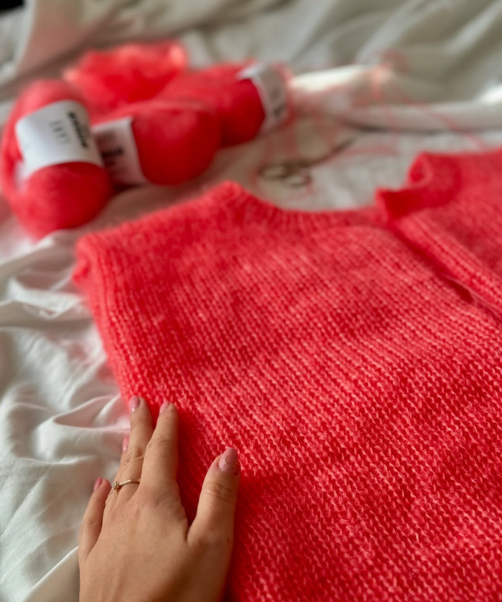 cardigan Lapa Judith Jelana laine Mohair Luxe Lang Yarns 1