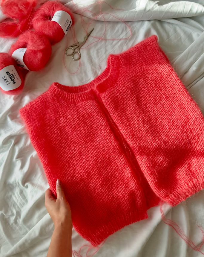 cardigan Lapa Judith Jelana laine Mohair Luxe Lang Yarns 1