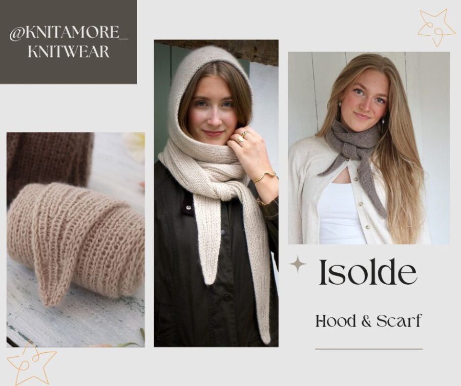 Isolde hood et Isolde Scarf