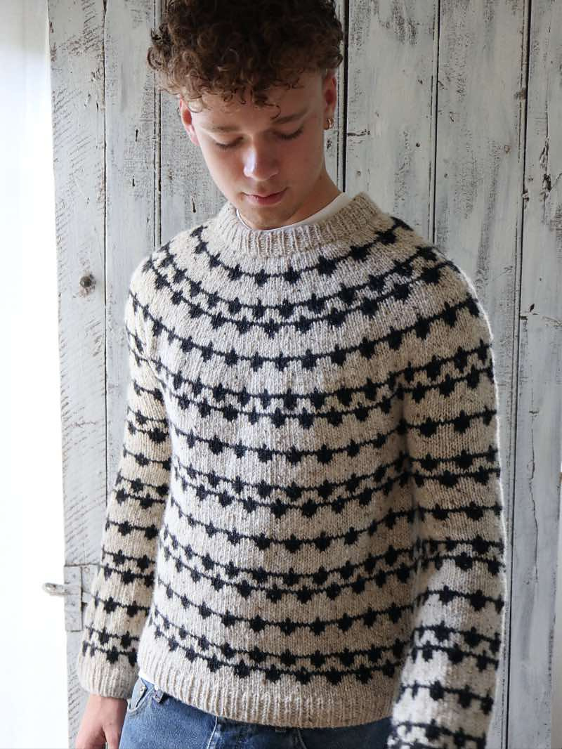 Pull Siw homme laine Donegal Tweed + Lang Yarns